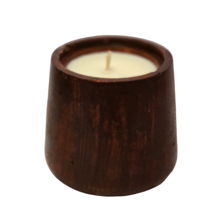 Lumanare pahar ciment conic, maro [3]