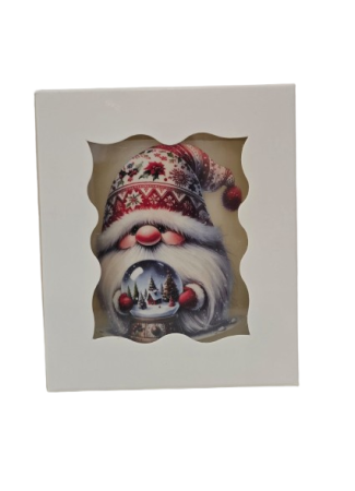 Lumanare pahar de sticla cu decor de Craciun - Gnom [7]