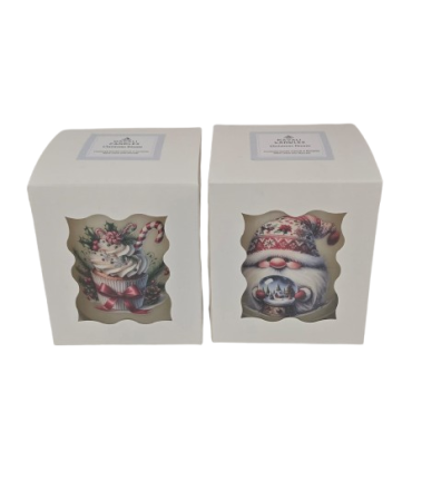 Lumanare pahar de sticla cu decor de Craciun - Cupcake [7]