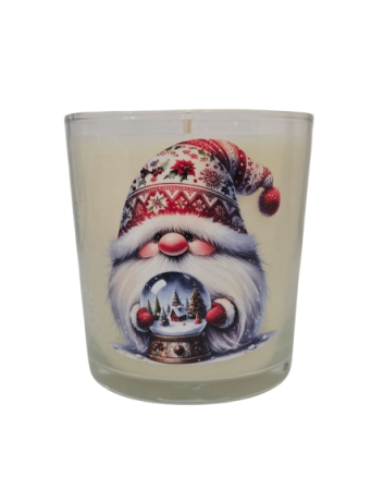 Lumanare pahar de sticla cu decor de Craciun - Cupcake [3]