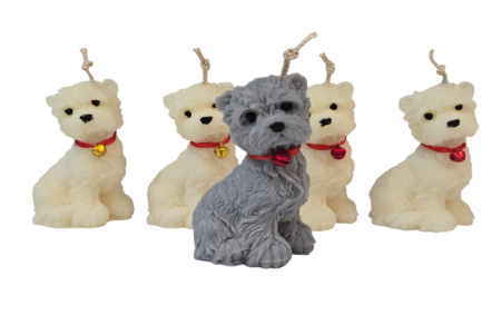 Lumânare Parfumată - Cățel Westie, alb [3]