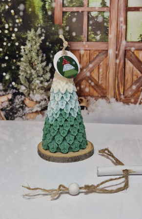 Lumanare parfumata bradut alb-verde [1]