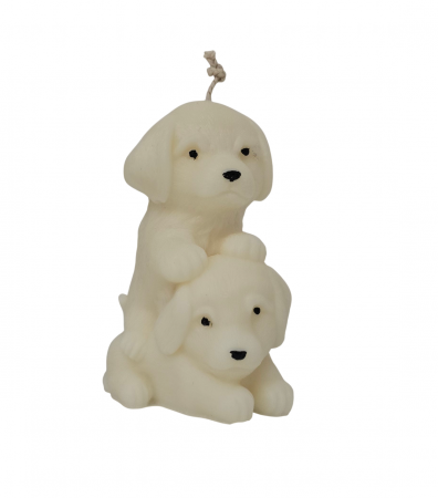 Lumanari parfumate - Lumânare Parfumată - Căței jucausi , alb