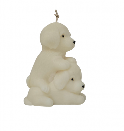 Lumânare Parfumată - Căței jucausi , alb [1]