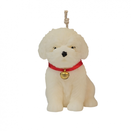 Oferte speciale - Lumânare Parfumată - Cățel Bichon Frisé, alb