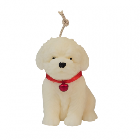 Lumânare Parfumată - Cățel Bichon Frisé, alb [2]