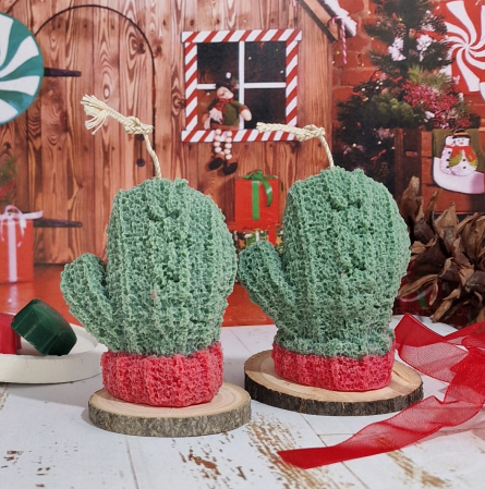 Lumanari Craciun - Lumanare parfumata manusa verde-rosu