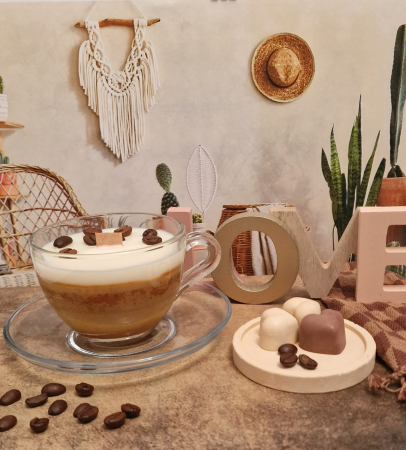 Lumanare parfumata in ceasca de cafea cu fitil lemn [1]