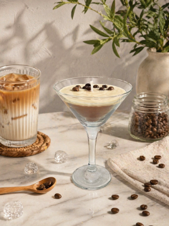 Oferte speciale - Lumanare parfumata in pahar de martini - Caffe Latte
