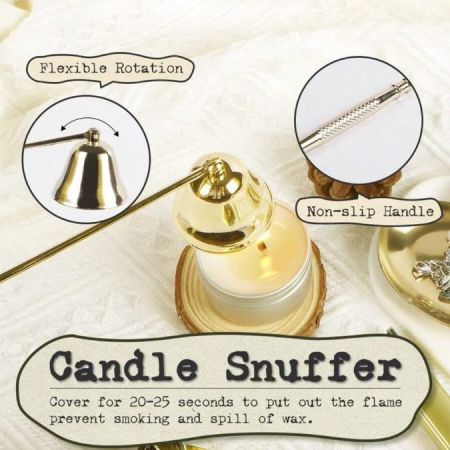 Set de instrumente 4 în 1 pentru lumânări, culoarea aurie [6]