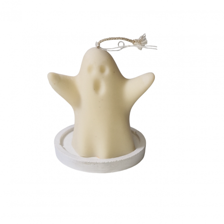 Suport rotund alb, pentru lumanari decorative de Craciun [2]