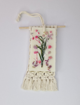 Tablete parfumate - Tableta parfumata din ceara cu suport crosetat