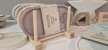 Tava decorativa ovala cu decor floral,  175 x 90 mm [4]