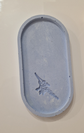 Tava decorativa ovala cu decor floral,  175 x 90 mm [6]