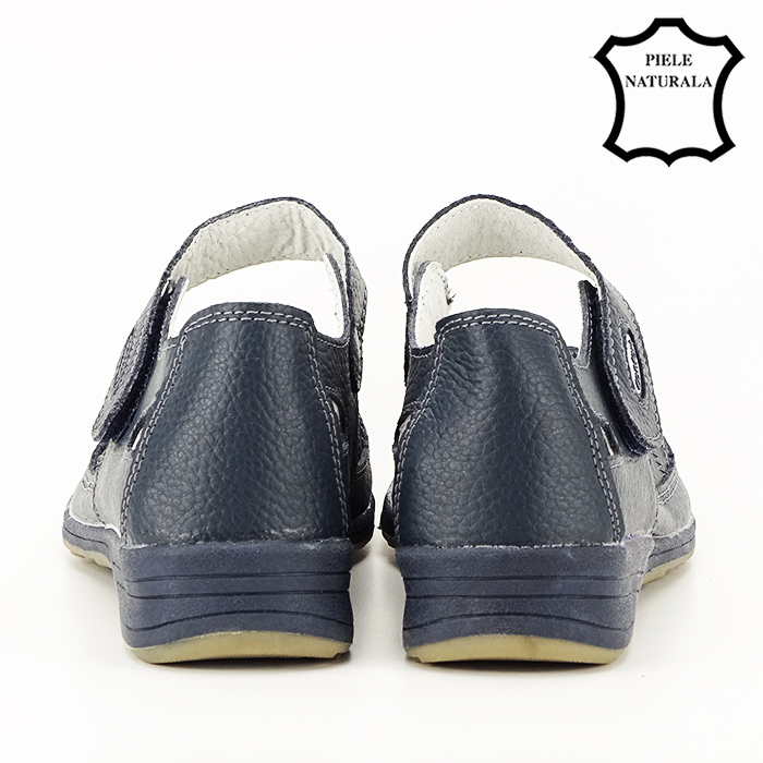 Balerini piele naturala Aurora bleumarin M5 [5]