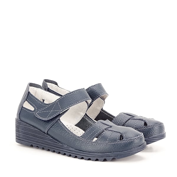 Balerini piele naturala Carina bleumarin M4 [3]