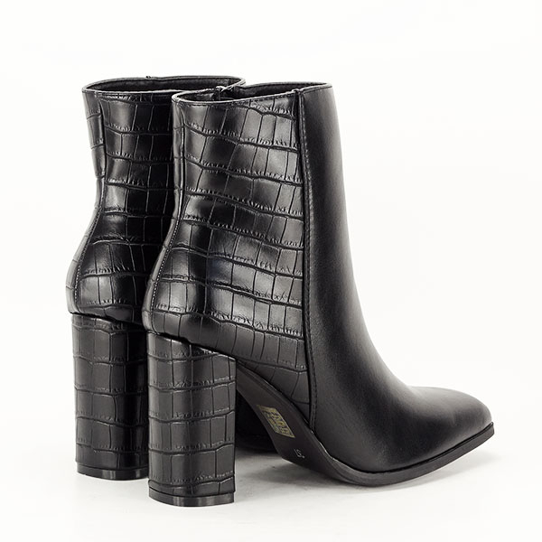 Botine negre cu imprimeu Diana 117 [9]