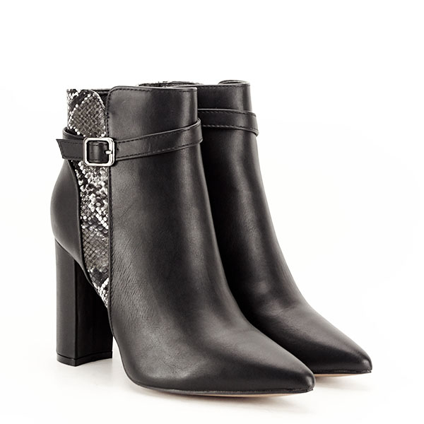 Botine negre cu imprimeu reptila Selena 118 [3]