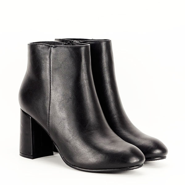 Botine negre cu toc mediu Simina 116 [3]
