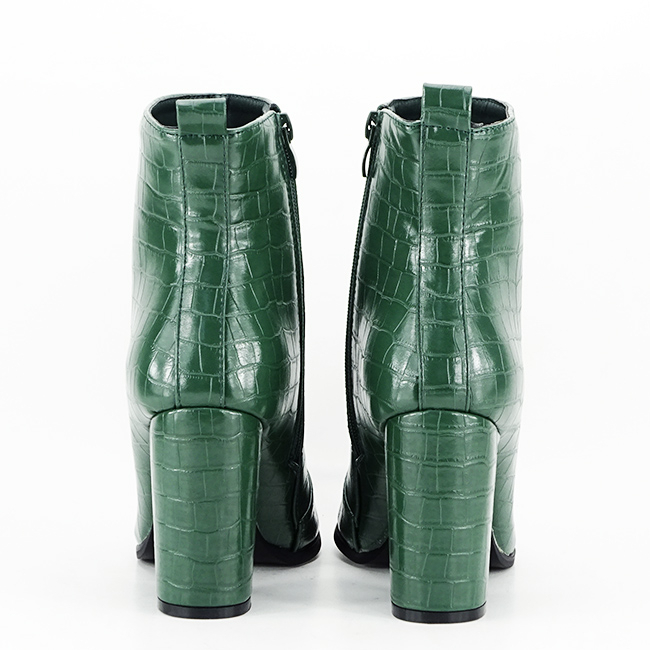 Botine verzi elegante cu imprimeu reptila B-5133 115 [6]