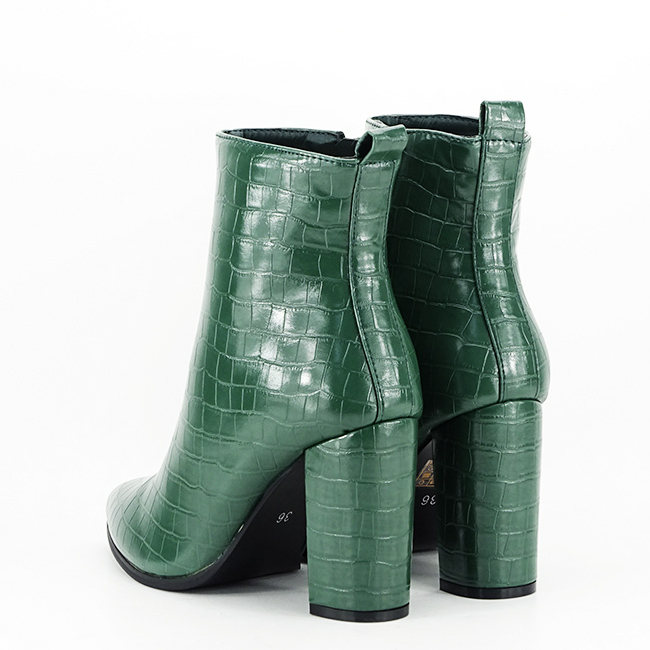 Botine verzi elegante cu imprimeu reptila B-5133 115 [8]