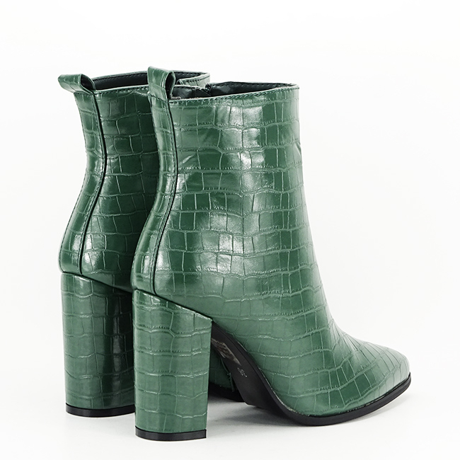 Botine verzi elegante cu imprimeu reptila B-5133 115 [4]