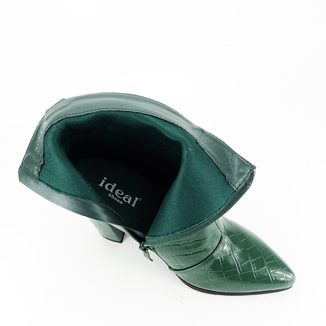 Botine verzi elegante cu imprimeu reptila B-5133 115 [5]