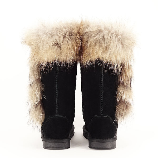 Cizme din piele naturala negre cu blanita B-19112 110 [5]