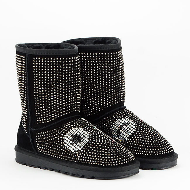 Cizme negre din piele naturala W8008 112 [4]