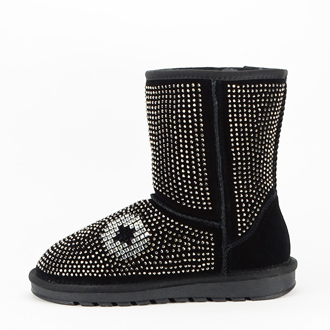 Cizme negre din piele naturala W8008 112 [2]