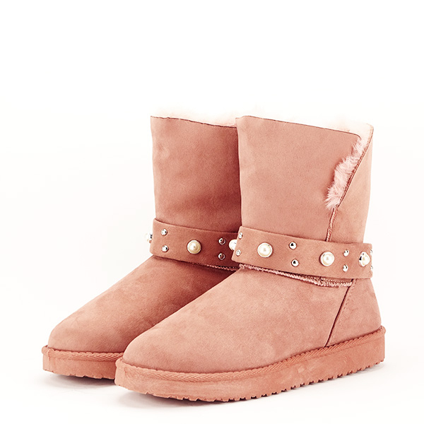 Cizme roz tip ugg Mia 111