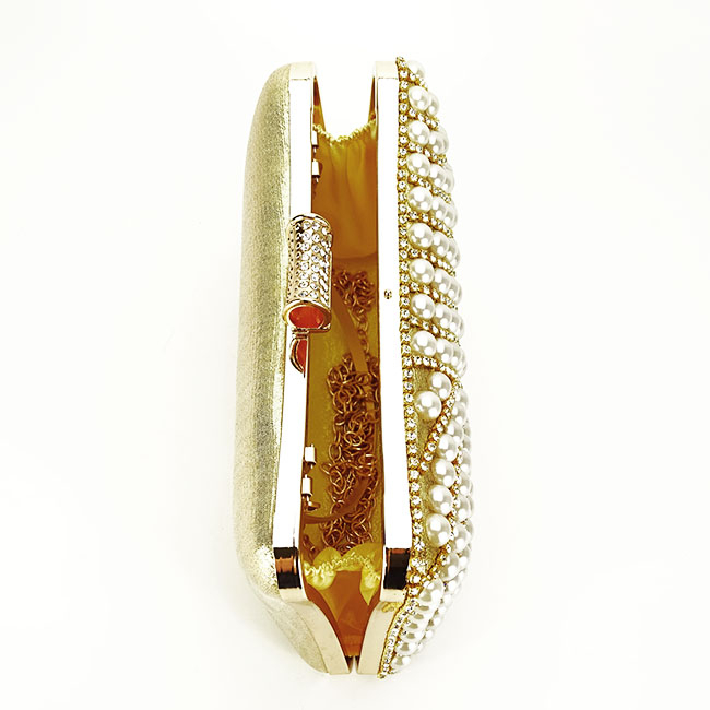 Geanta clutch auriu cu strasuri B-BYH-802 05 [9]