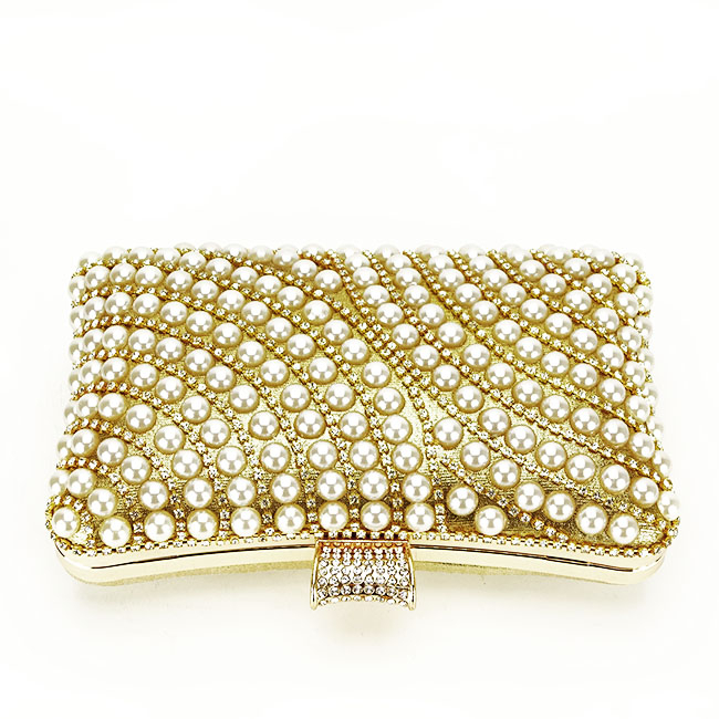 Geanta clutch auriu cu strasuri B-BYH-802 05 [6]