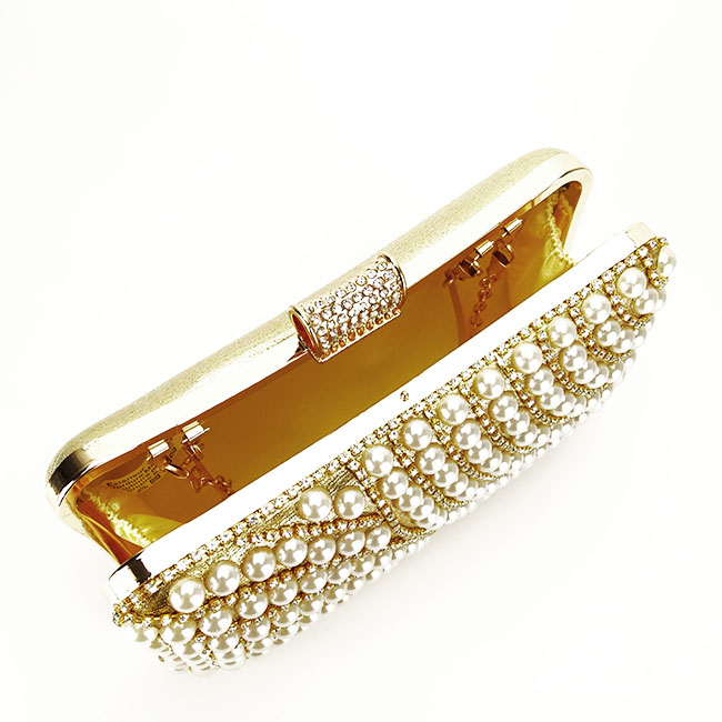 Geanta clutch auriu cu strasuri B-BYH-802 05 [8]