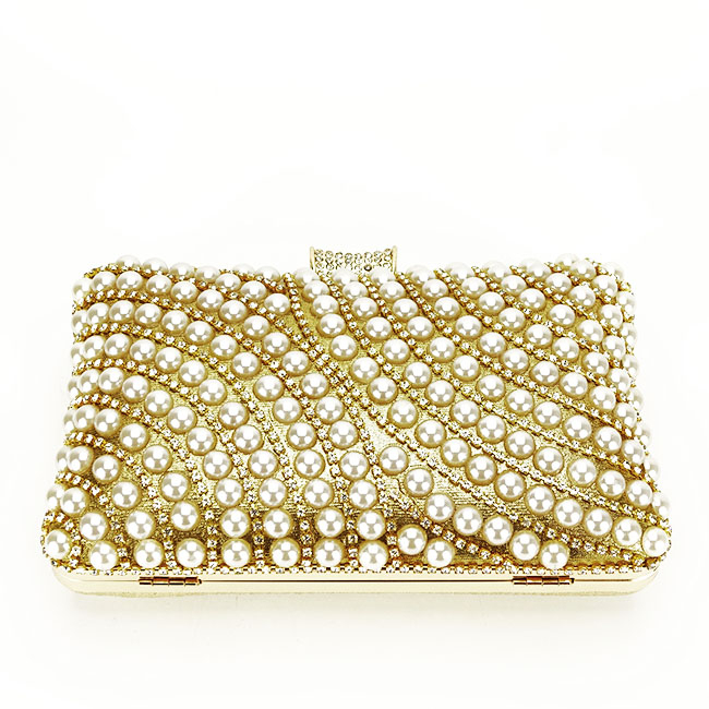 Geanta clutch auriu cu strasuri B-BYH-802 05 [5]