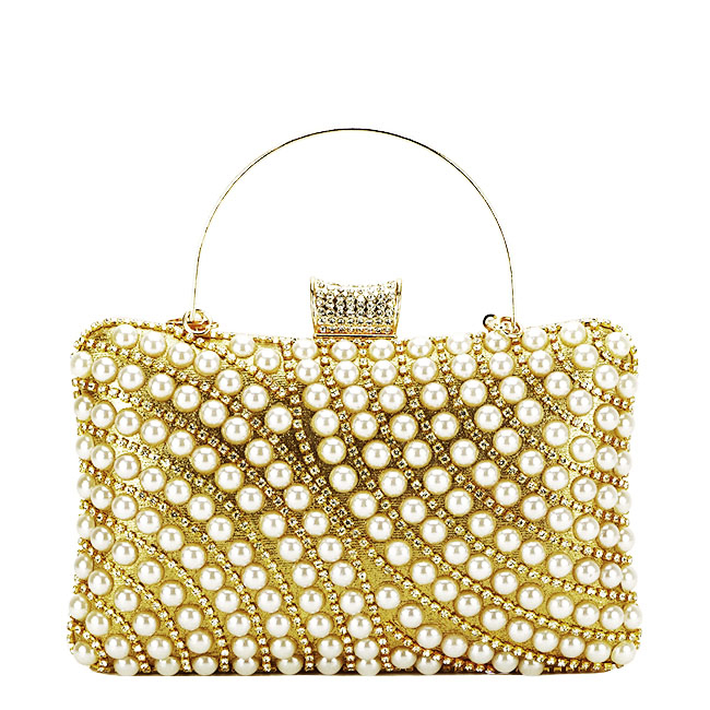 Geanta clutch auriu cu strasuri B-BYH-802 05 [2]