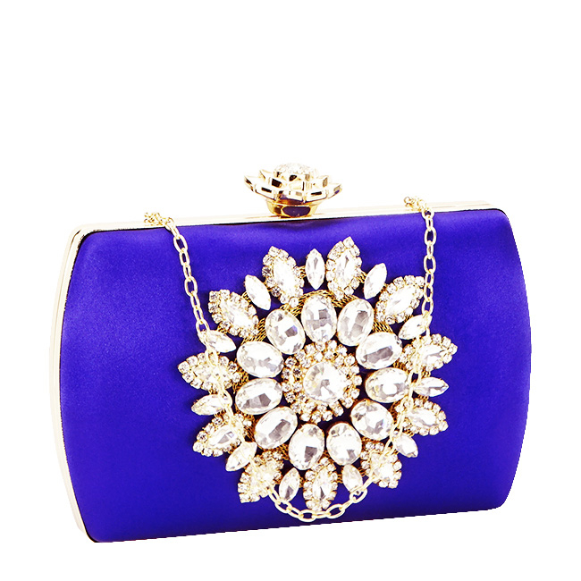 Clutch elegant cu brosa B-BRS-210 06 Albastru [2]