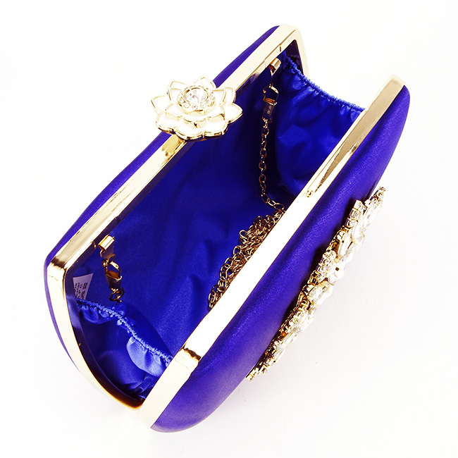 Clutch elegant cu brosa B-BRS-210 06 Albastru [8]