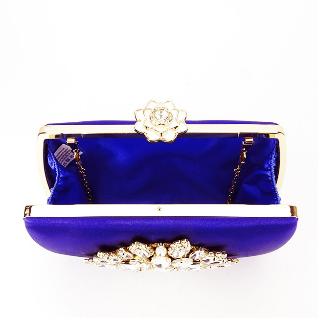 Clutch elegant cu brosa B-BRS-210 06 Albastru [7]