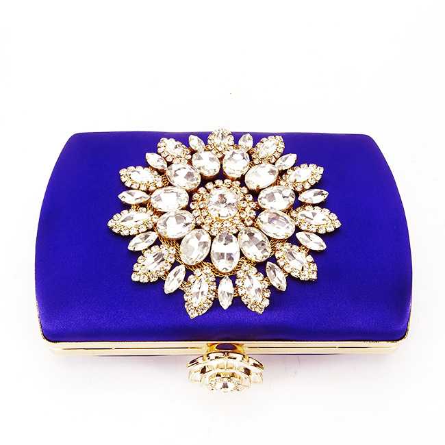 Clutch elegant cu brosa B-BRS-210 06 Albastru [5]