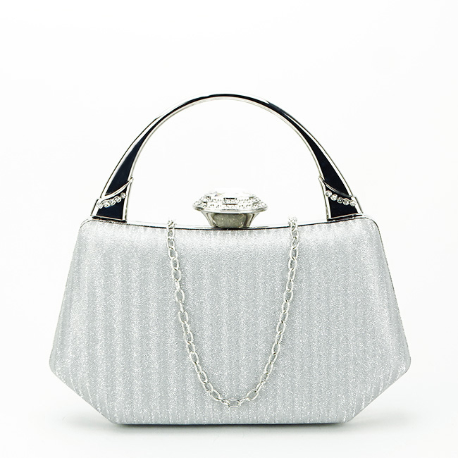 Clutch elegant cu maner  B-55461 06 Argintiu [3]