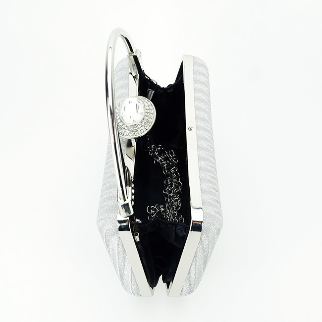 Clutch elegant cu maner  B-55461 06 Argintiu [8]