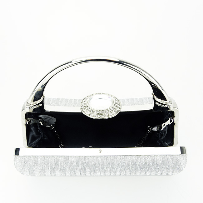Clutch elegant cu maner  B-55461 06 Argintiu [7]