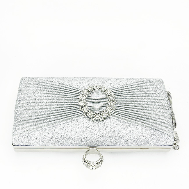 Geanta clutch cu brosa B-BYH8815 05 argintiu [6]