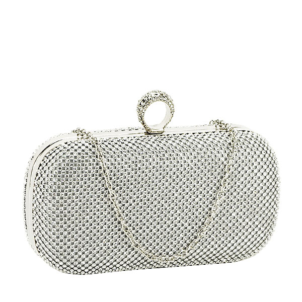 Geanta clutch cu pietricele B-BFL-1061 05 argintiu [2]