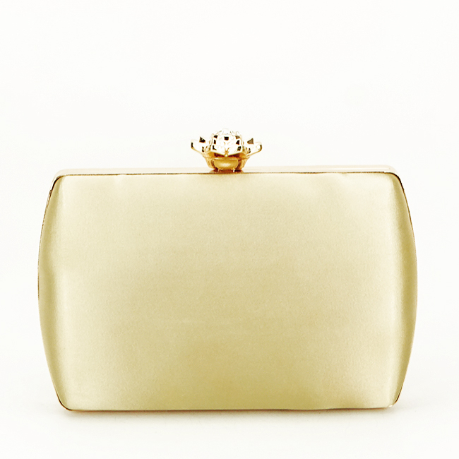 Clutch elegant decorat cu brosa B-BRS-210 06 Auriu [5]
