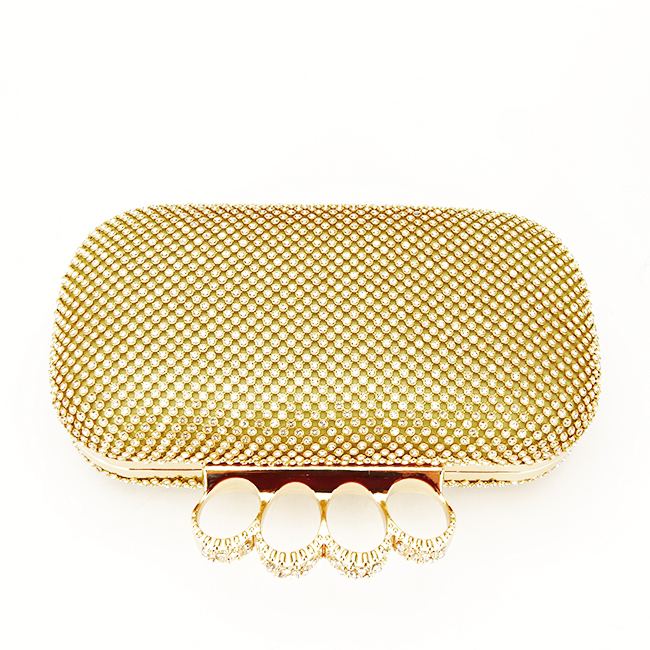 Clutch elegant decorat cu pietre B-2016-5 05 Auriu [5]