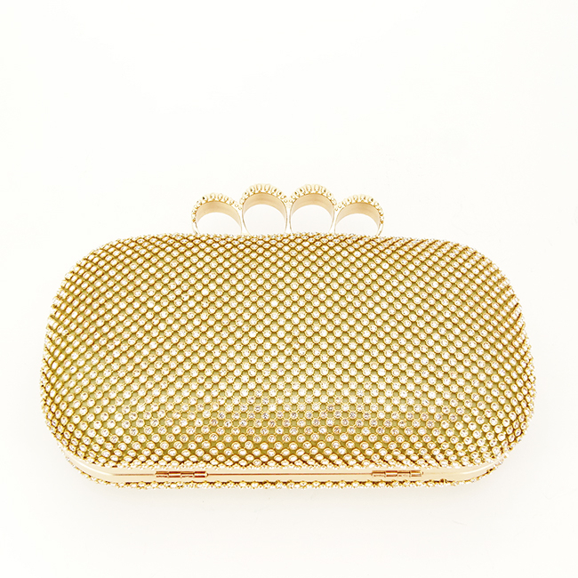Clutch elegant decorat cu pietre B-2016-5 05 Auriu [4]
