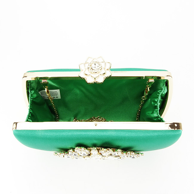 Clutch decorat cu brosa B-BRS-210 06 Verde [7]