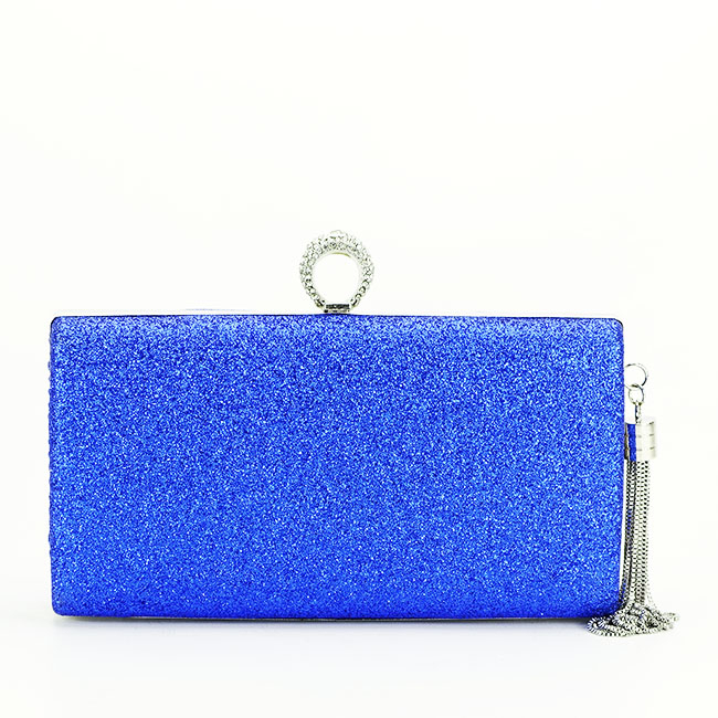 Geanta clutch albastru cu brosa B-BYH8815 05 [5]